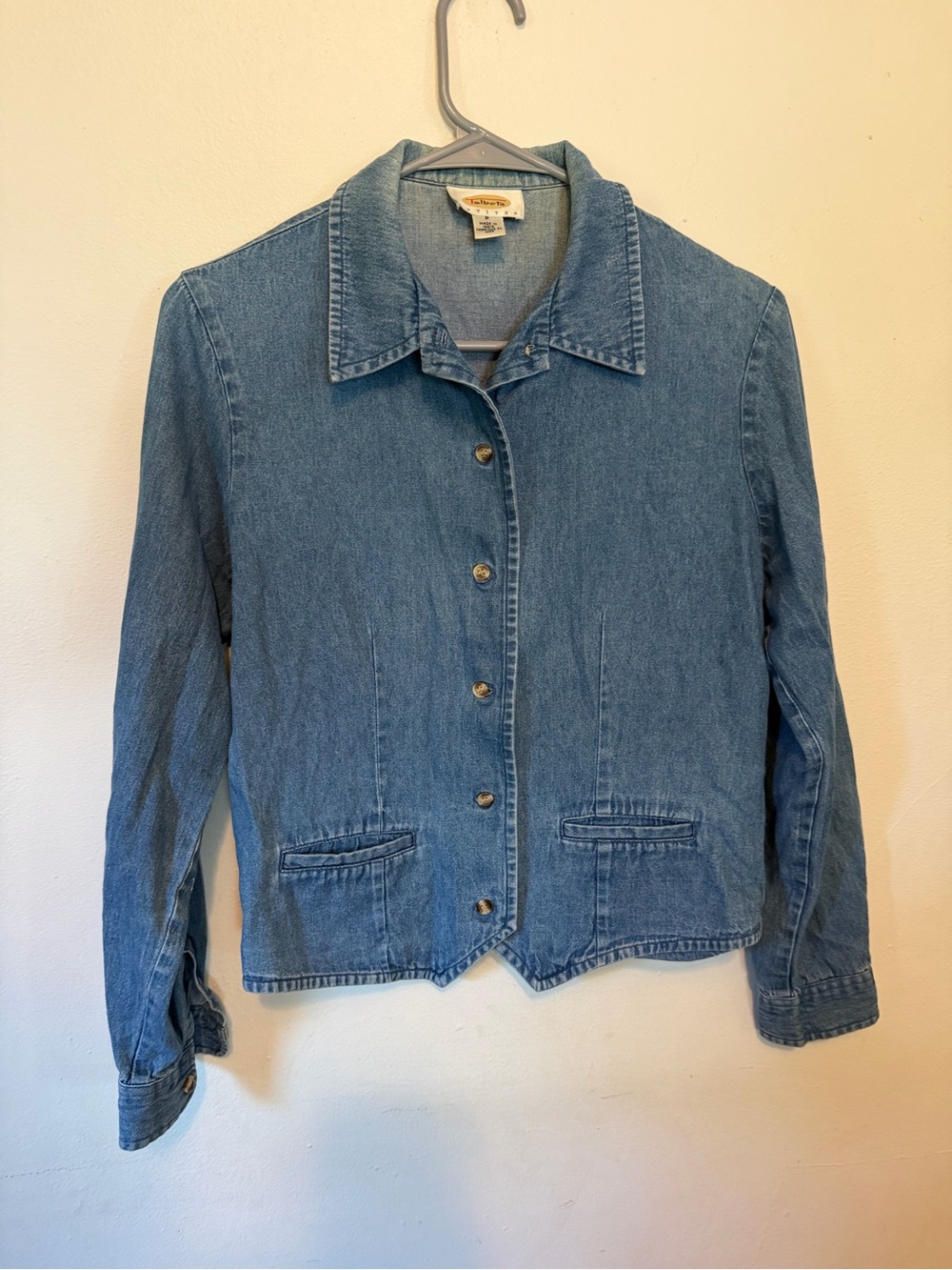 VTG Talbots Classic Blue Denim Button-Front Blazer